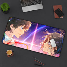 Cargar imagen en el visor de la galería, Your Name. Mouse Pad (Desk Mat) On Desk
