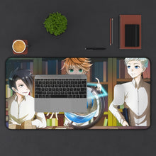 Charger l&#39;image dans la galerie, The Promised Neverland Ray, Norman, Emma Mouse Pad (Desk Mat) With Laptop
