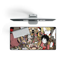 Load image into Gallery viewer, One Piece Monkey D. Luffy, Roronoa Zoro, Sanji, Nico Robin, Tony Tony Chopper Mouse Pad (Desk Mat) On Desk
