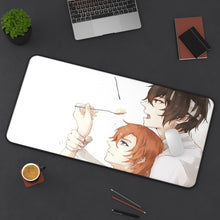 Cargar imagen en el visor de la galería, Bungou Stray Dogs Osamu Dazai, Chuuya Nakahara Mouse Pad (Desk Mat) On Desk
