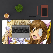 Charger l&#39;image dans la galerie, Infinite Stratos Mouse Pad (Desk Mat) With Laptop
