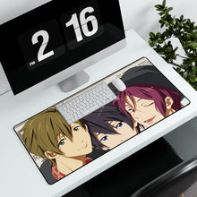 Cargar imagen en el visor de la galería, Free! Rin Matsuoka, Makoto Tachibana, Haruka Nanase Mouse Pad (Desk Mat) With Laptop
