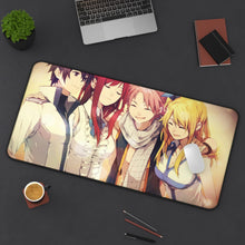 Charger l&#39;image dans la galerie, Fairy Tail Natsu Dragneel, Erza Scarlet, Gray Fullbuster, Lucy Heartfilia Mouse Pad (Desk Mat) On Desk
