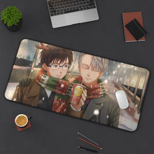 Cargar imagen en el visor de la galería, Yuri!!! On Ice Victor Nikiforov, Yuuri Katsuki Mouse Pad (Desk Mat) On Desk
