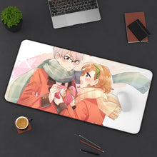 Load image into Gallery viewer, Itsuki Sumeragi and Kaede Manyuda Mouse Pad (Desk Mat) On Desk
