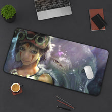 Cargar imagen en el visor de la galería, Girl and Her Protector Mouse Pad (Desk Mat) On Desk
