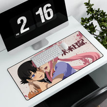 Cargar imagen en el visor de la galería, Mirai Nikki Yuno Gasai, Yukiteru Amano Mouse Pad (Desk Mat) With Laptop
