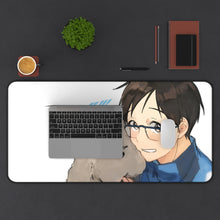 Cargar imagen en el visor de la galería, Yuri!!! On Ice Yuuri Katsuki Mouse Pad (Desk Mat) Background
