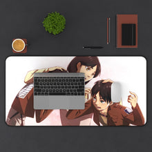 Cargar imagen en el visor de la galería, Eren Jäger,Mikasa Ackerman and Carla Yeager Mouse Pad (Desk Mat) With Laptop
