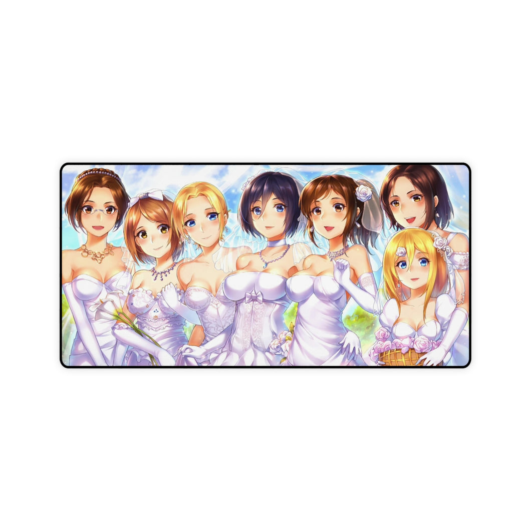 Attack on Titan girls wearing wedding dresses Mouse Pad (Desk Mat)