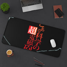 Load image into Gallery viewer, A Certain Scientific Railgun Mouse Pad (Desk Mat) On Desk
