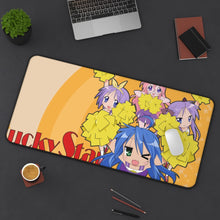 Cargar imagen en el visor de la galería, Lucky Star Konata Izumi, Kagami Hiiragi, Tsukasa Hiiragi, Miyuki Takara Mouse Pad (Desk Mat) On Desk
