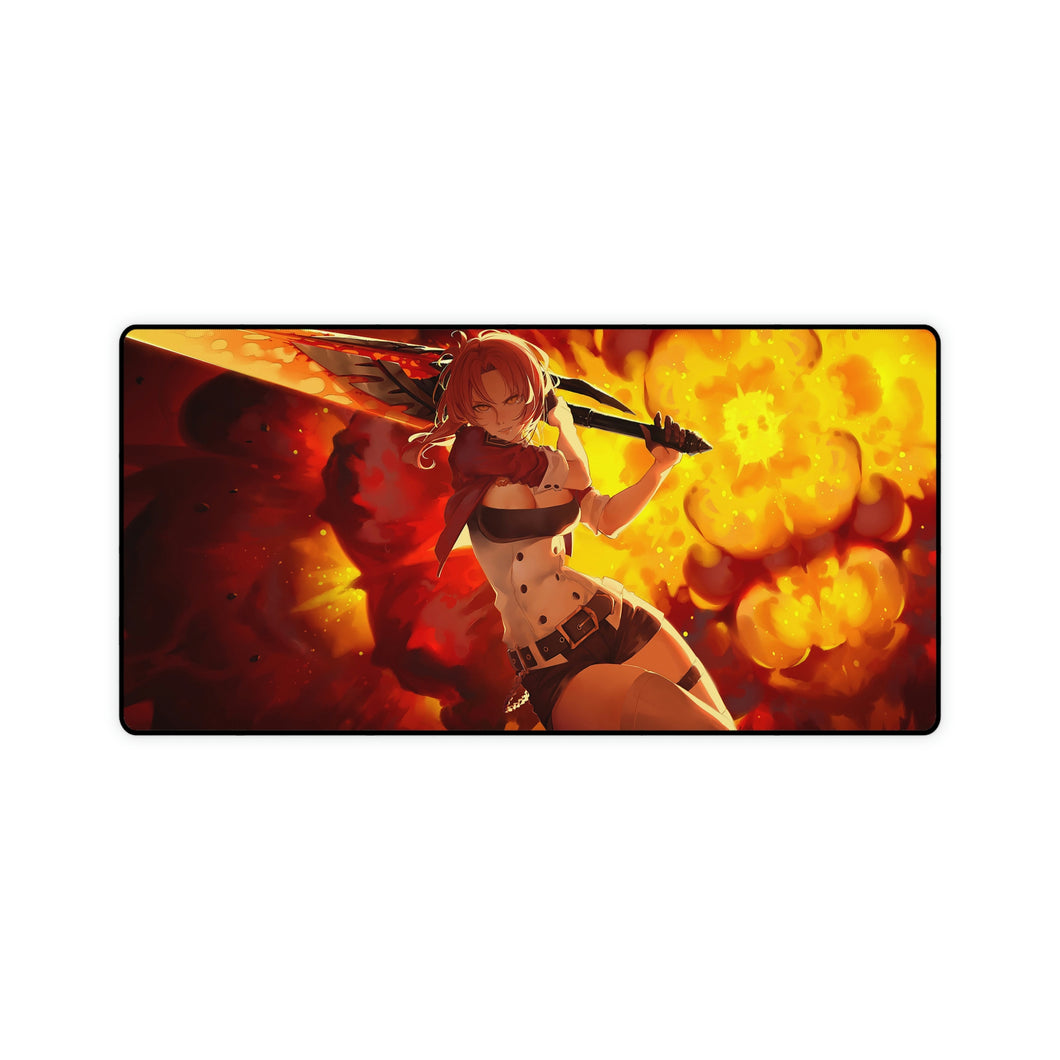 Anime, Girl, Big Sword, Explosion, Murata Himeko, Honkai Impact 3rd, Mouse Pad (Desk Mat)