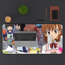 Cargar imagen en el visor de la galería, A Certain Scientific Railgun Mikoto Misaka, Kuroko Shirai, Ruiko Saten Mouse Pad (Desk Mat) With Laptop
