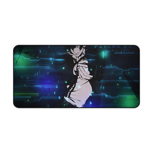 Shinya Kogami With His dominator Mouse Pad (Desk Mat)