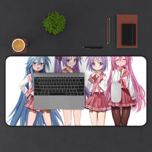 Load image into Gallery viewer, Lucky Star Konata Izumi, Kagami Hiiragi, Tsukasa Hiiragi, Miyuki Takara Mouse Pad (Desk Mat) With Laptop
