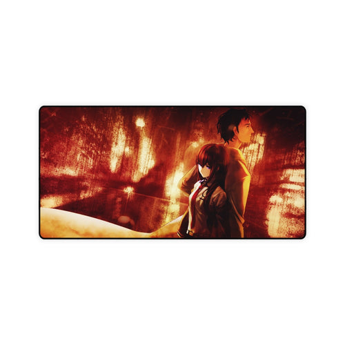 Makise Kurisu & Rintaro Okabe Mouse Pad (Desk Mat)