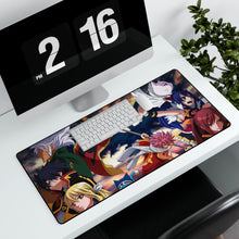 Load image into Gallery viewer, Fairy Tail Natsu Dragneel, Erza Scarlet, Gray Fullbuster, Lucy Heartfilia, Happy Mouse Pad (Desk Mat) With Laptop
