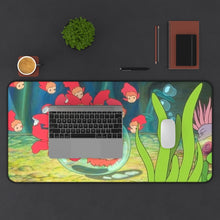 Cargar imagen en el visor de la galería, Ponyo Ponyo Mouse Pad (Desk Mat) With Laptop
