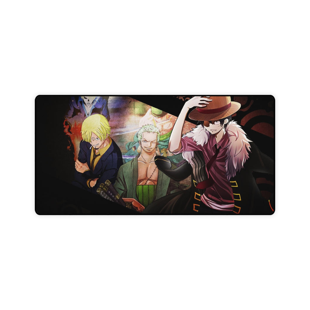 One Piece Monkey D. Luffy, Roronoa Zoro, Sanji Mouse Pad (Desk Mat)