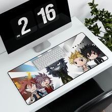 Cargar imagen en el visor de la galería, Fairy Tail Natsu Dragneel, Wendy Marvell, Gajeel Redfox Mouse Pad (Desk Mat) With Laptop
