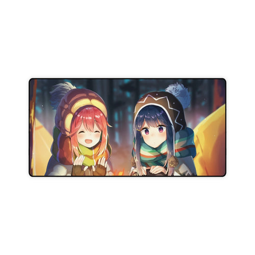 Laid-back camp Nadeshiko & Rin camp fire Mouse Pad (Desk Mat)