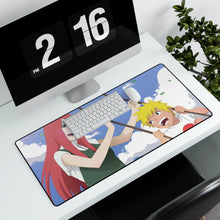 Load image into Gallery viewer, Kushina and Naruto Mouse Pad (Desk Mat) With Laptop
