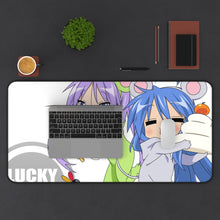 Cargar imagen en el visor de la galería, Lucky Star Konata Izumi, Kagami Hiiragi Mouse Pad (Desk Mat) With Laptop
