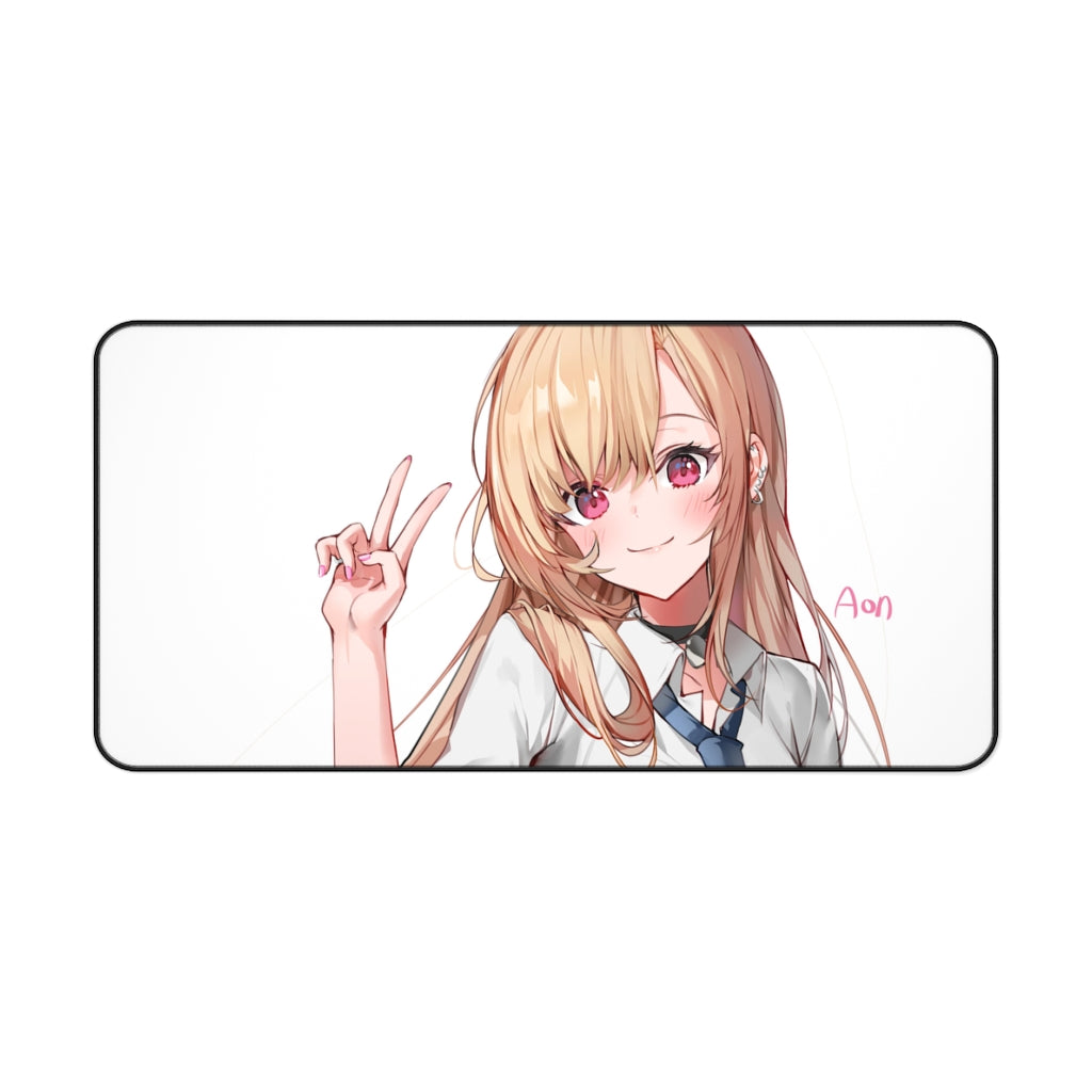 Marin Kitagawa doing the peace sign. Mouse Pad (Desk Mat)