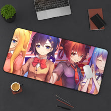 Load image into Gallery viewer, Gabriel DropOut Satanichia Kurumizawa Mcdowell, Gabriel Tenma White, Vignette Tsukinose April, Raphiel Shiraha Ainsworth Mouse Pad (Desk Mat) On Desk
