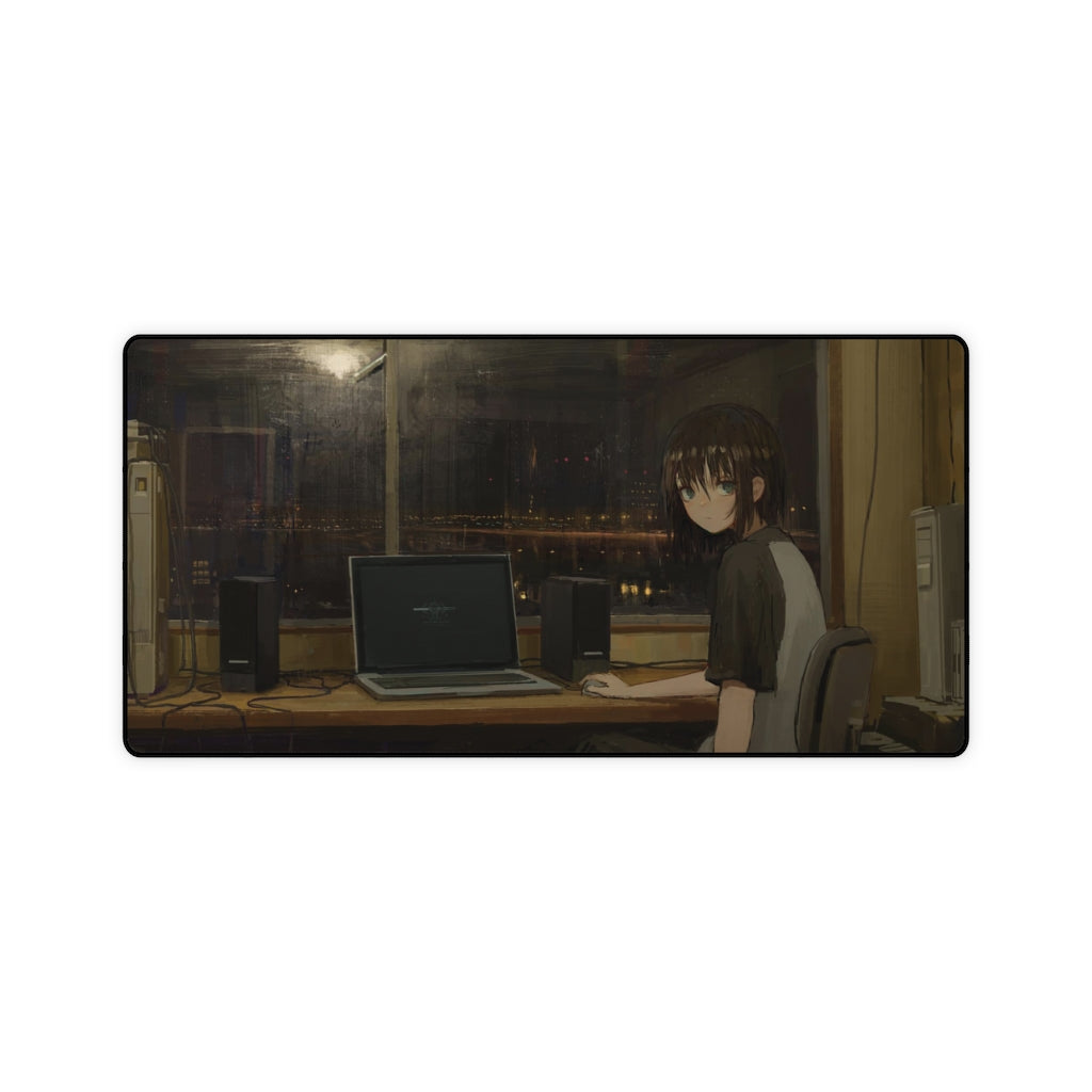 BOY SITTING IN THE ROOM Mouse Pad (Desk Mat)