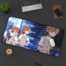 Charger l&#39;image dans la galerie, A Certain Scientific Railgun Mikoto Misaka, Kuroko Shirai Mouse Pad (Desk Mat) On Desk
