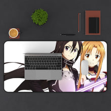 Cargar imagen en el visor de la galería, Sword Art Online Kazuto Kirigaya, Asuna Yuuki Mouse Pad (Desk Mat) With Laptop
