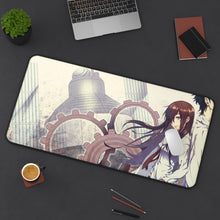 Load image into Gallery viewer, Makise Kurisu &amp; Rintarou Kyouma Mouse Pad (Desk Mat) On Desk
