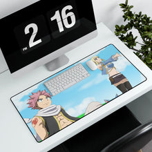 Cargar imagen en el visor de la galería, Fairy Tail Natsu Dragneel, Lucy Heartfilia, Happy Mouse Pad (Desk Mat) With Laptop
