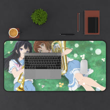 Charger l&#39;image dans la galerie, Sound! Euphonium Kumiko Oumae, Reina Kousaka Mouse Pad (Desk Mat) With Laptop
