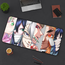 Cargar imagen en el visor de la galería, Kyojuro Rengoku Muichiro Tokito and Shinobu Kochou Mouse Pad (Desk Mat) On Desk
