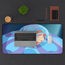 Load image into Gallery viewer, Ponyo Ponyo Mouse Pad (Desk Mat) With Laptop
