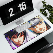 Load image into Gallery viewer, Sasuke and Naruto Mouse Pad (Desk Mat) With Laptop
