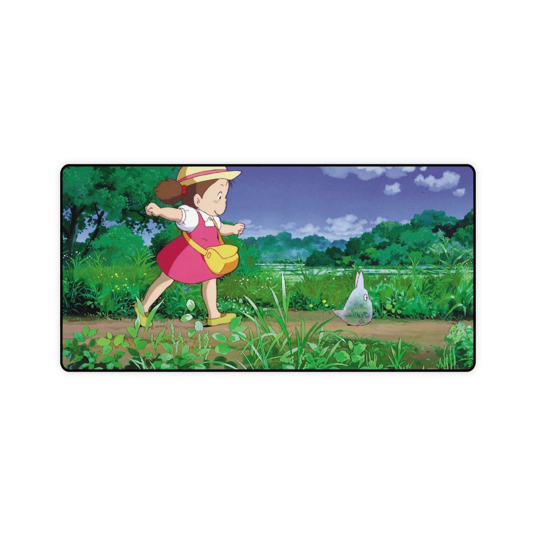 Mei behind little Totoro Mouse Pad (Desk Mat)