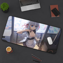 Load image into Gallery viewer, Origami Tobiichi in a maid outfit Mouse Pad (Desk Mat) On Desk
