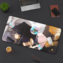 Load image into Gallery viewer, Nobara Kugisaki Yuji Itadori and Megumi Fushiguro Mouse Pad (Desk Mat) On Desk
