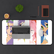 Cargar imagen en el visor de la galería, Lucky Star Konata Izumi, Kagami Hiiragi, Tsukasa Hiiragi, Miyuki Takara Mouse Pad (Desk Mat) With Laptop
