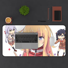 Cargar imagen en el visor de la galería, Gabriel DropOut Gabriel Tenma White, Vignette Tsukinose April, Raphiel Shiraha Ainsworth Mouse Pad (Desk Mat) With Laptop
