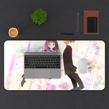 Cargar imagen en el visor de la galería, Eru Chitanda  And  Hōtarō Oreki Mouse Pad (Desk Mat) With Laptop
