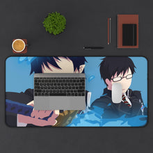 Load image into Gallery viewer, Blue Exorcist Rin Okumura, Yukio Okumura Mouse Pad (Desk Mat) With Laptop
