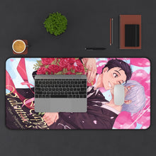 Cargar imagen en el visor de la galería, Yuri!!! On Ice Victor Nikiforov, Yuuri Katsuki Mouse Pad (Desk Mat) With Laptop
