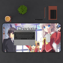 Charger l&#39;image dans la galerie, Charlotte Nao Tomori, Joujirou Takajou, Yusa Kurobane Mouse Pad (Desk Mat) With Laptop
