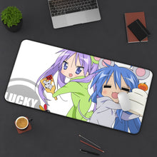 Cargar imagen en el visor de la galería, Lucky Star Konata Izumi, Kagami Hiiragi Mouse Pad (Desk Mat) On Desk
