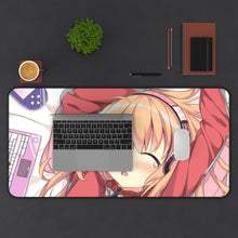 Load image into Gallery viewer, Gabriel DropOut Gabriel Tenma White Mouse Pad (Desk Mat) With Laptop
